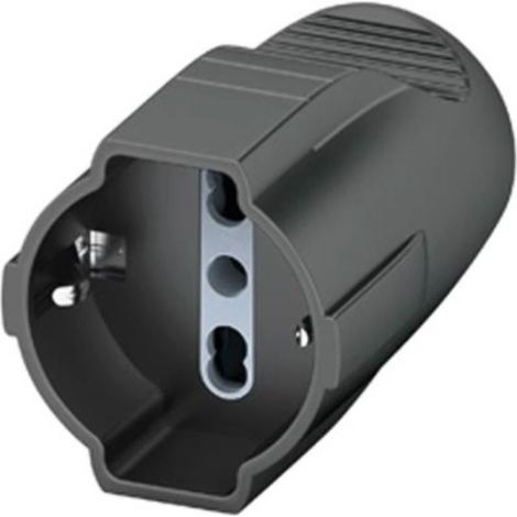 Bticino presa volante universale tedesco italiano e bipasso antracite S2676TGE (1/5)