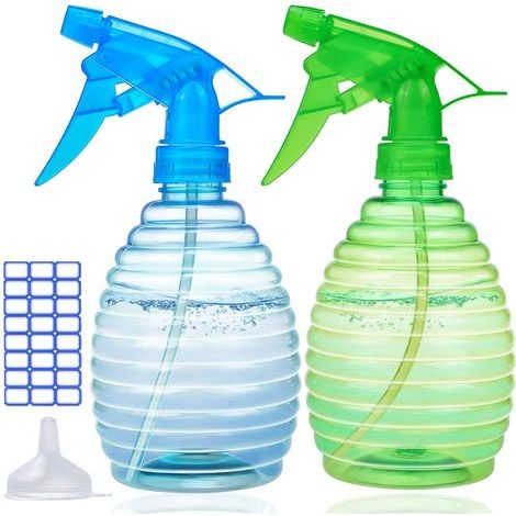 1 flacone spray da 500 ml, con ugello regolabile, in plastica leggera, ideale per giardino, capelli e uso domestico. (1/5)
