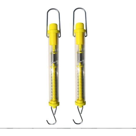 Balance à ressort,balance à ressort dynamométrique,Newton Force Mètre échelle ressort balance,plastique ressort balance, échelle à ressort 5N/500g 2 pcs (1/5)