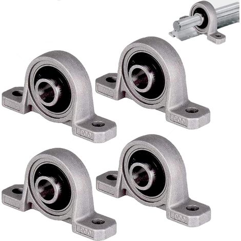 Roulements de bloc d'oreiller à bride, 10 mm, alliage de zinc, 4 pièces