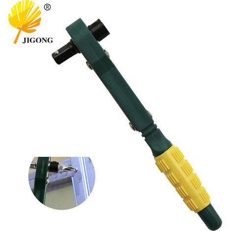Mini clé à cliquet rapide, jaune-vert, embout de tournevis pneumatique 1/4", clé à douille rapide et facile de 6,35". (1/5)