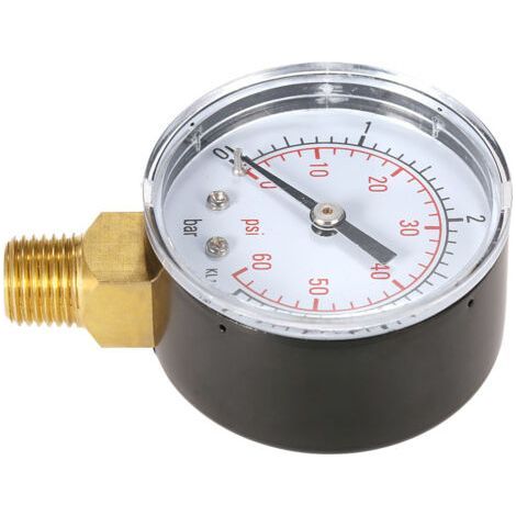 50mm Swimming Pool Filter Water Pressure Gauge, Hydraulic Pressure Gauge, 1/4" NPT Thread (1/5)