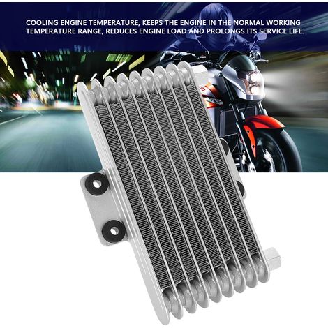 125 ml Aluminium-Motorölkühler für 125-250 cm³ Motorräder und ATV-Quads, silberner Kühler. (1/5)