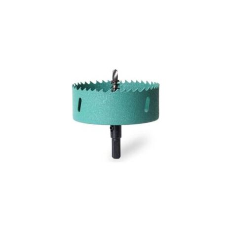 Sega a tazza bimetallica da 22 mm, sega a tazza robusta, adatta per legno, metallo, acciaio inossidabile, plastica, cartongesso e pannelli di fibra (verde). - Crezuo