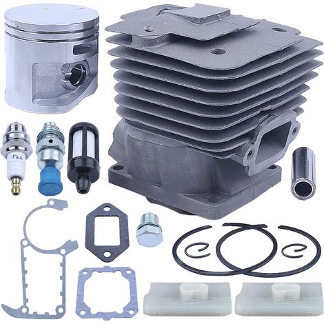 Kit grand alésage cylindre, piston et joint pour MS441 pour Stihl MS 441 pour tronçonneuse 1138 020 1201, Kit cylindre et piston, Bougie, Filtre à carburant, Soupape de décompression, Bouchon, Bande d (1/5)