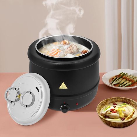 Marmite à Soupe Électrique 13L en Acier Inoxydable Marmite Electrique avec Endobiliaire Amovible Conservation Chaleur Température Contrôlable 35-80°C Soup Maker pour Maintenir Aliments (1/5)
