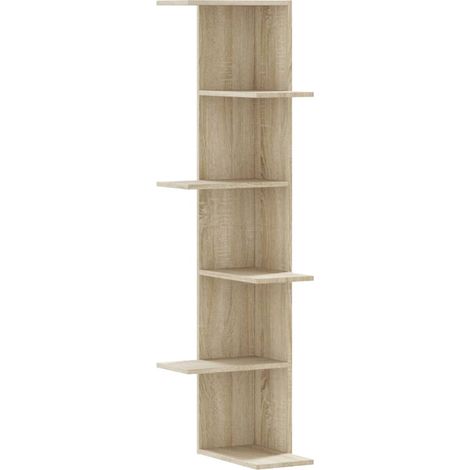 Maison Exclusive - Wand-Eckregal Sonoma-Eiche 36,5x36,5x140 cm Ho