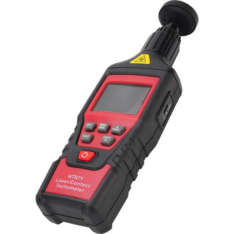 Tachymètre numérique contact tours/min précis portable pour moteur auto, compteur vitesse rotation ABS (1/5)