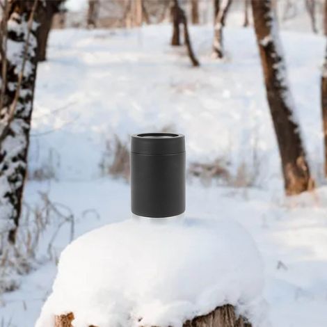 Mug isotherme en acier inoxydable 350 ml (12 oz), double paroi isolante sous vide, couleur noire. (1/5)