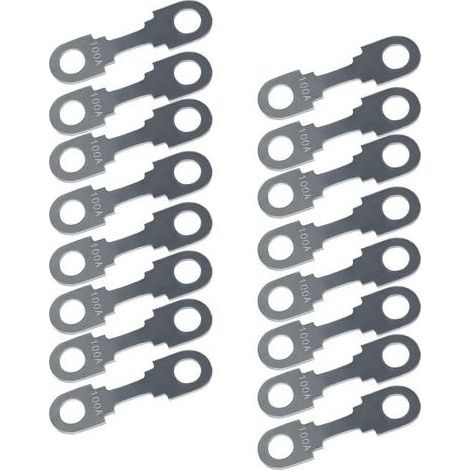 Bande de Fusible Plat Fusible de Voiture Fusibles Plats pour Auto 16pcs Lame de Fusibles pour Auto/Truck/RV/Camion/Moto (100A) (1/5)