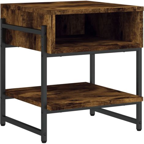 Tavolino da Salotto Rovere Fumo 40x40x45 cm Legno Multistrato vidaXL (1/5)