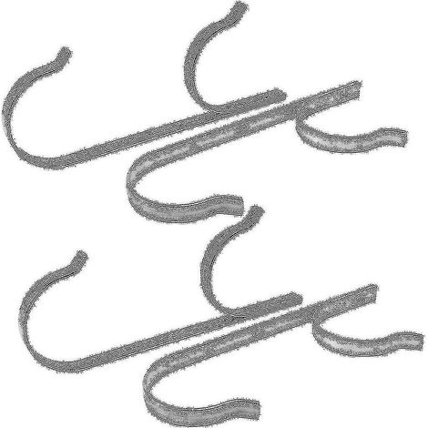 Ensemble de 4 crochets de fixation pour perche de piscine en aluminium de qualité supérieure, idéal pour les perches télescopiques, les skimmers, etc. (1/5)