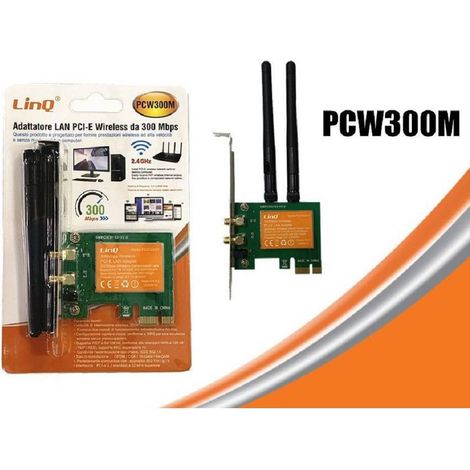 Trade Shop - PCI-E EXPRESS-NETWORK CARD WIRELESS 300MBPS PCW300M -