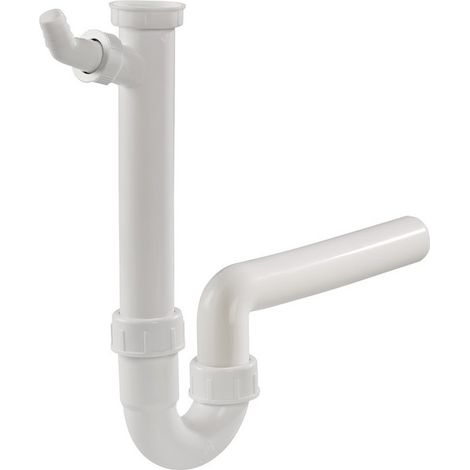 Tubo de enjuague con base de sifón blanco profesional, plástico 1 1 / 2Z x 3 / 4Z, T x. BASE PRO de 40 mm