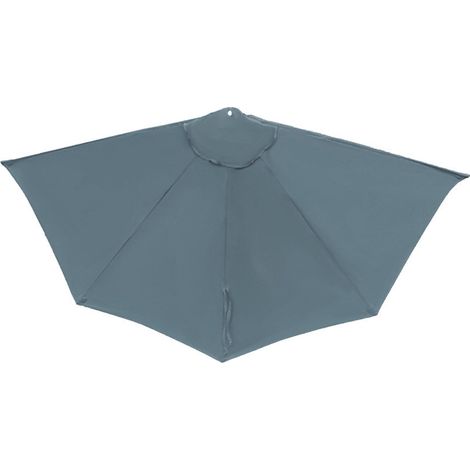 Toile de parasol d&aposextérieur demi-rond, toile de parasol de balcon, toile de protection solaire et imperméable, gris, 2,7 mètres (1/5)