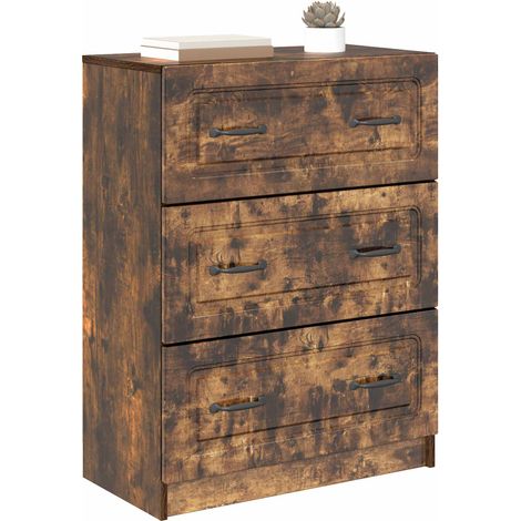 Maison Exclusive - Armoire à tiroirs Chêne fumé 66 x 34,5 x 87 cm