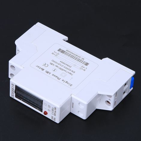 Energiezähler DIN-Schiene 1P Einphasenzähler Haushaltsgeräte 230V DDS6619-001(DDS6619-001-2.5(30)A ) (1/5)