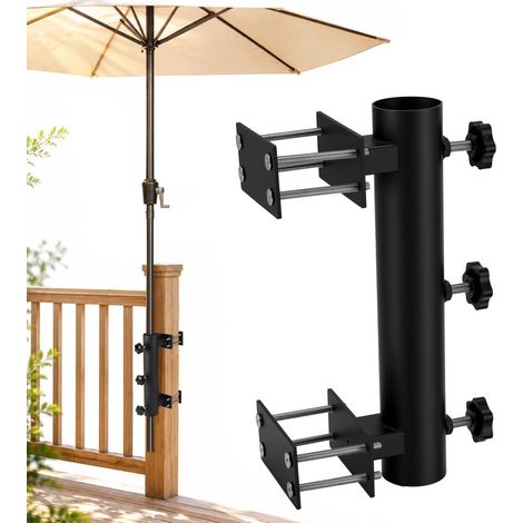 Support de Parasol pour Garde-Corps, Support de Parasol Extérieur Stable (1/5)