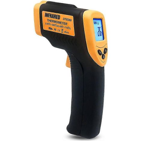 Thermomètre infrarouge sans contact portable DT8380 avec écran LCD (1/5)