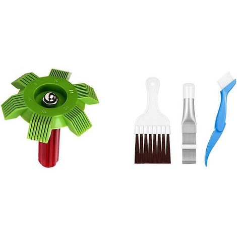 Peigne à ailettes en acier inoxydable pour condenseur, brosse à ailettes pour le refroidissement et le redressement des pales de climatiseur. (1/5)