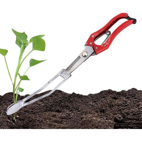 Outil portatif de 13,78 pouces pour perforer les trous de plantation de patates douces et de légumes, idéal pour les plantes en pot sur les terrasses, les balcons et les jardins urbains. (1/5)