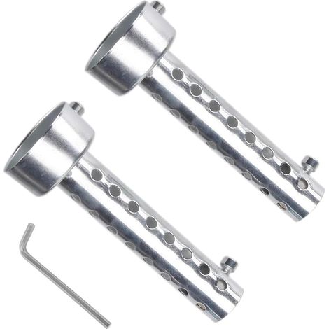 2Pcs 35mm Universal Motorcycle Exhaust Baffle Muffler Insert, Removable DB Killer Silencer, Motorbike Exhaust Pipe Silencer Can with Hex Key with Hex Key for Easy Installation(Silver) (1/5)