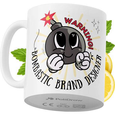 Mug design humoristique pour un créateur de marque, avec un texte amusant et un graphisme original. Idéal pour les anniversaires, les fêtes et les occasions spéciales. Mug premium pour la maison, le b