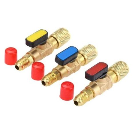 Robinet à boisseau sphérique SAE 1/4'' pour climatisation, raccords à faible perte pour R134A, R410A, R12, R22, R502, flexibles de charge, outils de climatisation