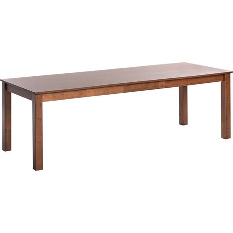 Extending Dining Table MADURA Dark Ash Wood 160/240 cm 90 cm