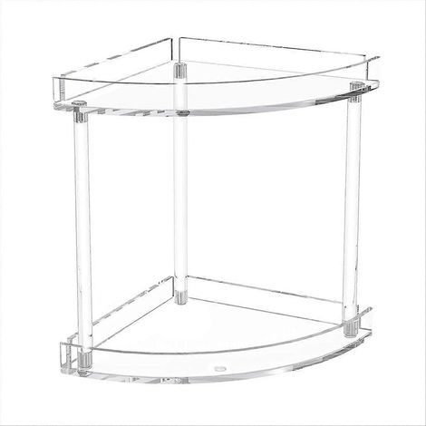 2 niveaux acrylique bathroom counter organisateur, comptoir, vanity plateaux (1/5)