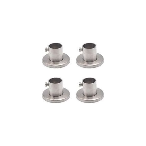 Support de barre de placard en acier inoxydable 304, support à bride pour prises de poteau de placard, convient pour les tuyaux de placard jusqu'à 25 mm de diamètre, vis incluses (1/5)