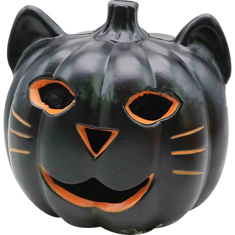Lampe de éclairée, Lanterne de d'Halloween Lanterne de drôle - Faveurs de fête solides fournitures peintes à la main Décorations d'Halloween (1/5)