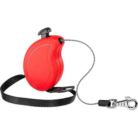 Ferplast FLIPPY ONE CORD Guinzaglio allungabile con cordino estensibile per cani. Varie misure e colori disponibili.. Variante - Misure: 9.2 x 2.7 x h 6 cm - Rosso