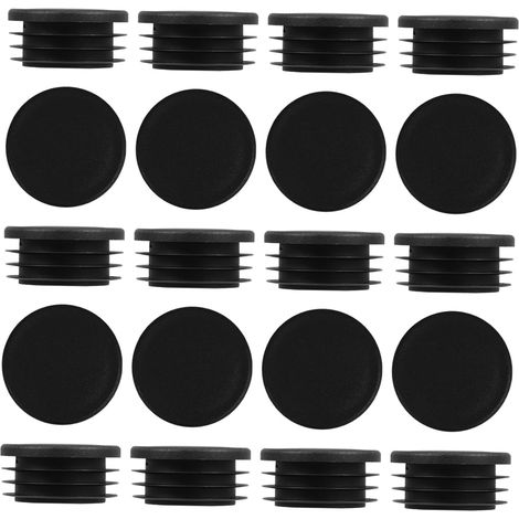 Embouts de tubes ronds en nylon antidérapants noirs, pour métal (1/5)