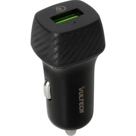 Vultech CA-1Q Ladegerät für Mobilgeräte Kopfhörer, Handy, Smartphone, Tablet Schwarz Zigarettenanzünder Schnellladung Auto