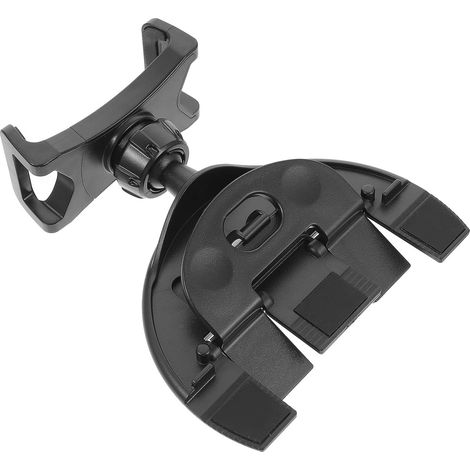 Support Téléphone Voiture pour Port CD 360° Rotatif, Antidérapant, Noir, Compatible GPS et Smartphones, Fixation Stable pour Conduite Sécurisée et Navigation Pratique (1/5)