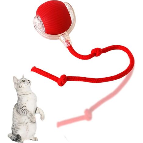 Balle interactive pour chat, jouet électrique à mouvement automatique pour chat, balle roulante pour exercice d'intérieur pour chat, rechargeable par USB