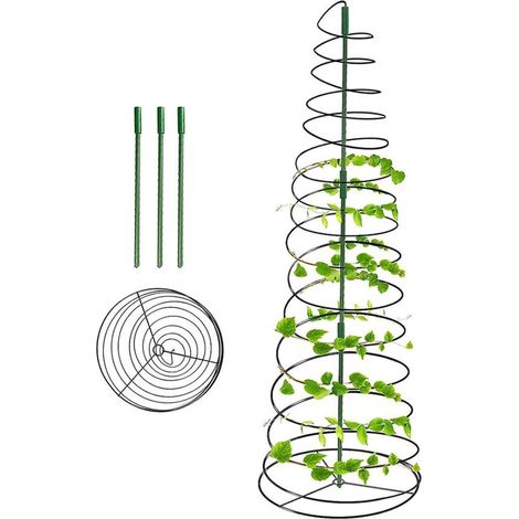 Erbsenrankgitter Rankgitter für grüne Bohnen mit Stange Stabile Eisenstütze für Kletterpflanzen Vielseitig einsetzbar im Garten, Metall Gartenran (1/5)