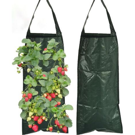 Sacs de plantation suspendus pour tomates (lot de 2) — Sacs de plantation horticoles à 8 trous, sacs pour semis, pots de fleurs (1/5)