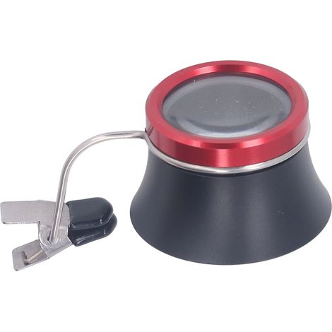 Loupe 10X avec Clip, Loupe en plastique PE, lentille de Loupe de réparation pour l'observation de pièces de montre de bijoux