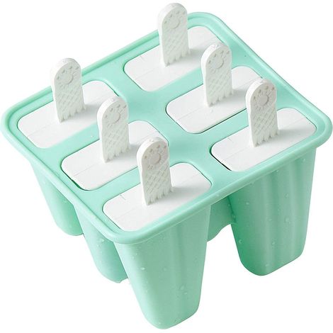 Moules à glace en silicone (6 pièces) sans BPA, réutilisables et faciles à démouler.