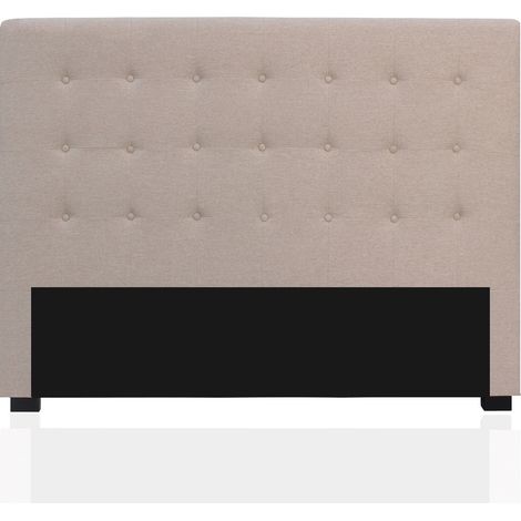 Intensedeco – Tête de lit capitonnée en tissu 160cm – Beige – Hauteur 120cm – Élégante pour chambre moderne – Confort et style (1/3)