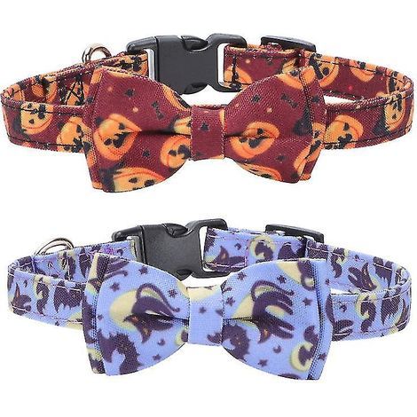 Lot de 2 colliers pour chien pour décorations d'Halloween (1/3)