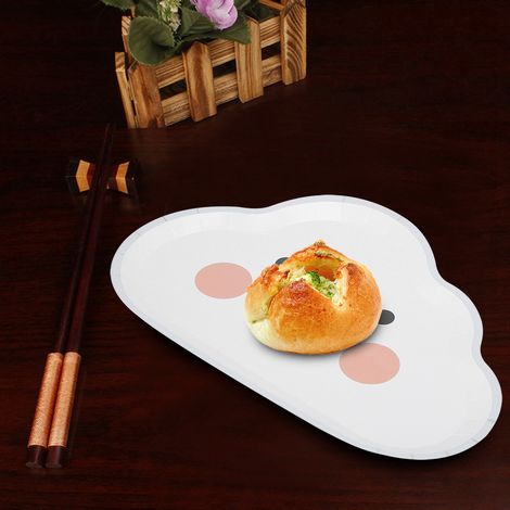 Lot de 8 assiettes en papier jetables à motif nuage, idéales pour les fêtes d'anniversaire et de mariage. (1/5)