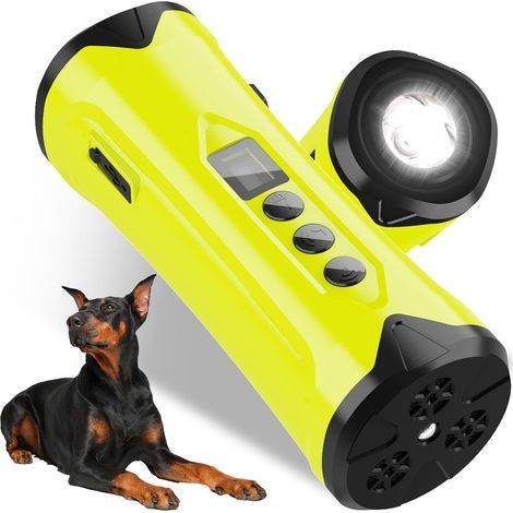 Ultraschall-Antibellgerät für Hunde, 15 m Ultraschall-Trainingsgerät mit wiederaufladbarer Taschenlampe (1/5)