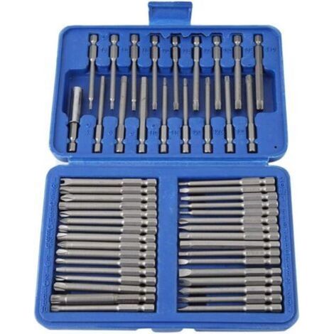 Jeu d'embouts de tournevis électrique 50 pièces, comprenant un Kit de tournevis Phillips, à fente, Torx et de forme spéciale (1/4)