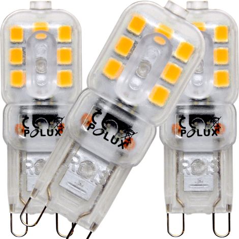 Lampadina LED SMD G9 2,5W 180lm calda 3000K 3pz Polux (1/3)