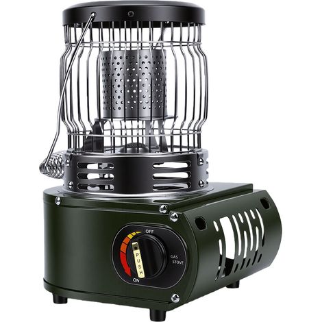 Réchaud à Gaz Portable en Acier Inoxydable pour Camping, Chauffage de Tente Intérieur/Extérieur, Vert OD, 315x230mm, Allumage Rapide (1/5)