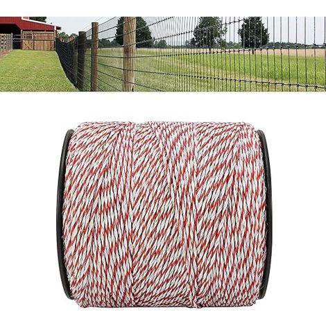 Fil Cloture Electrique Fil Conducteur Chevaux Bovins Prairies Conducteurs Inox Fil Visible Longue Portee Adaptable Systemes Electrifies Resistant Exterieur Fermes (1/5)