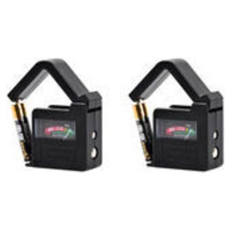 2 pcs Testeur de Piles numérique, Testeur de Piles Universel, Fonctionne sans Pile, pour AA/AAA/C/D et 9V PP3 Batteries et Piles Boutons (1/5)